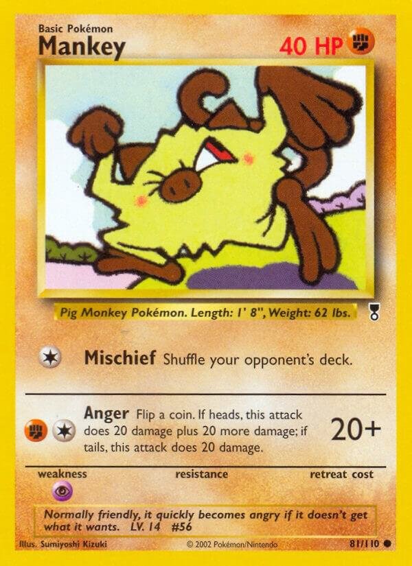 Mankey 081/110 Reverse Holofoil Legendary Collection