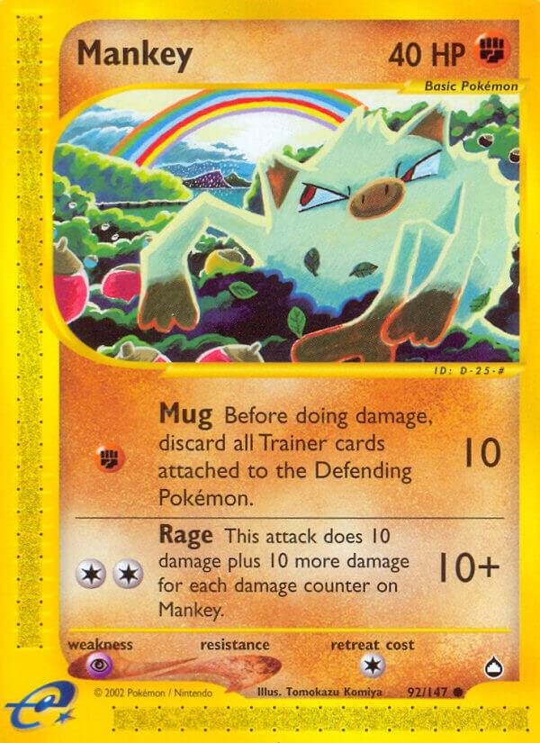 Mankey 092/147 Reverse Holofoil Aquapolis