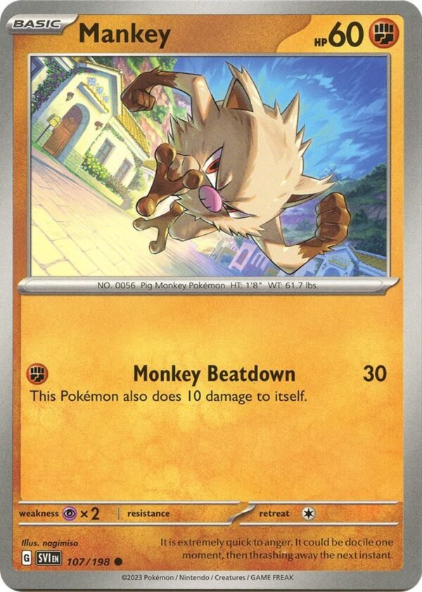 Mankey 107/198 Normal SV01: Scarlet & Violet Base Set