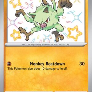 Mankey 169/091 Holofoil SV: Paldean Fates Mankey 169/091 Holofoil SV: Paldean Fates