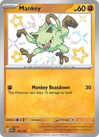 Mankey | 169/091 | Holofoil | SV: Paldean Fates