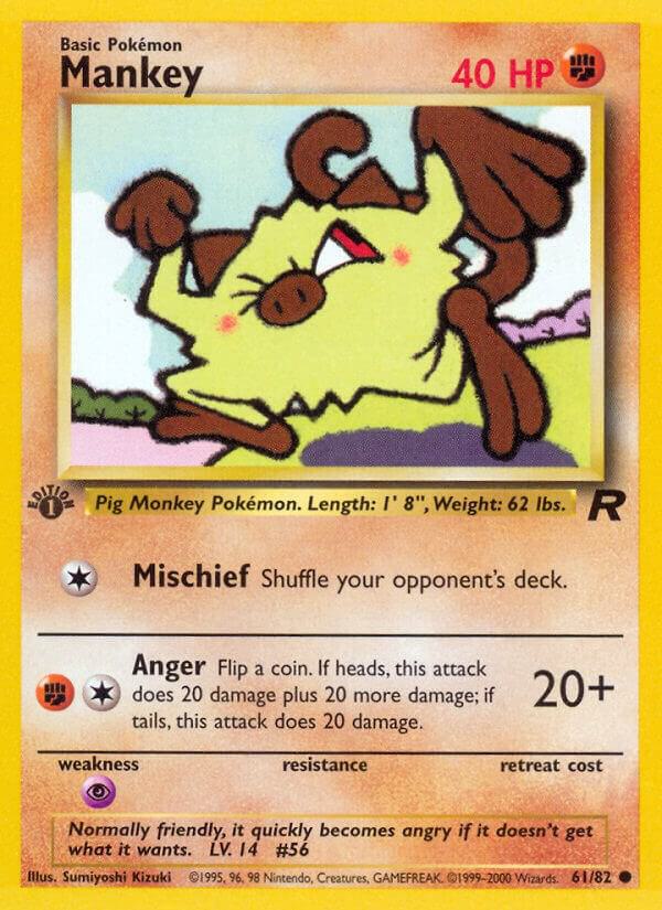 Mankey 61/82 Unlimited Team Rocket Mankey 61/82 Unlimited Team Rocket