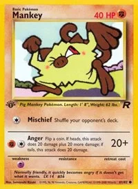 Mankey | 61/82 | 1st Edition | Team Rocket