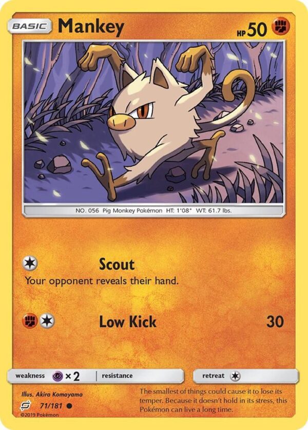 Mankey 71/181 Normal SM – Team Up