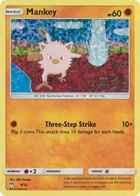 Mankey | 8/12 | 008/012 | Holofoil | McDonald's Promos 2019