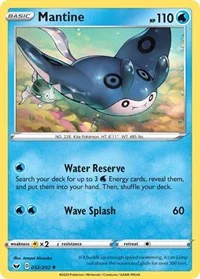Mantine | 052/202 | Reverse Holofoil | SWSH01: Sword & Shield Base Set