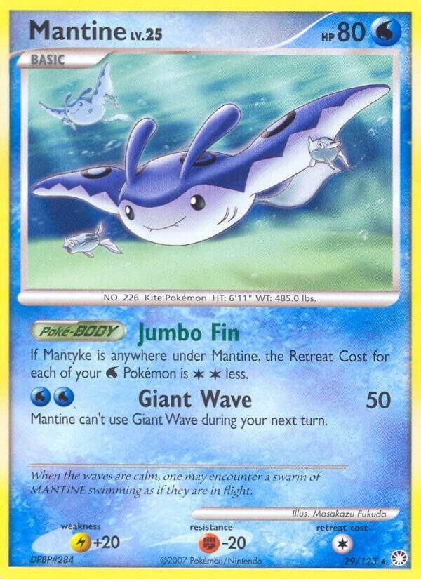 Mantine 29/123 Reverse Holofoil Mysterious Treasures Mantine 29/123 Reverse Holofoil Mysterious Treasures