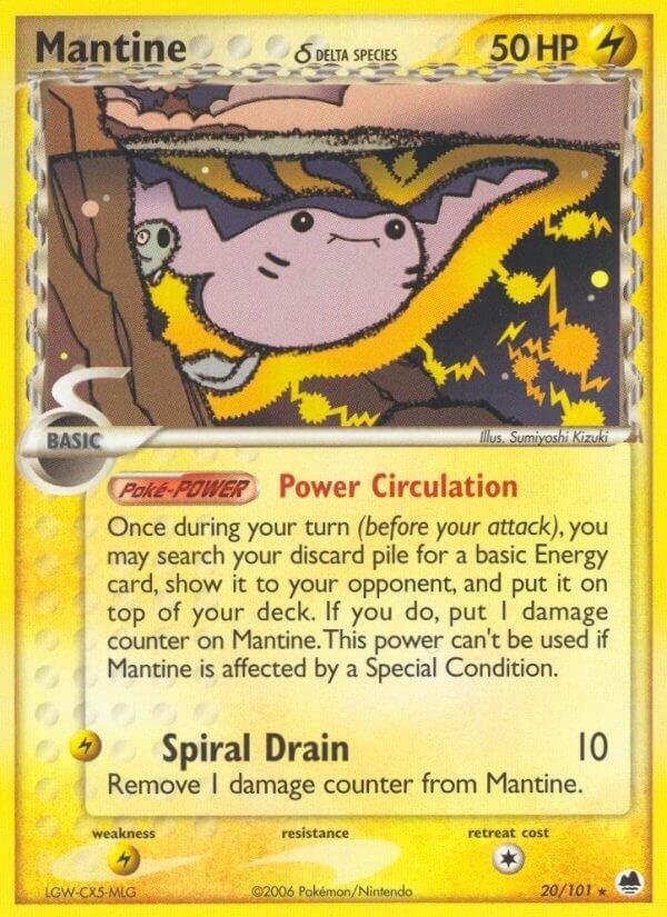Mantine (Delta Species) 20/101 Normal Dragon Frontiers Mantine (Delta Species) 20/101 Normal Dragon Frontiers