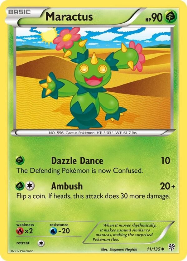 Maractus 11/135 Reverse Holofoil Plasma Storm Maractus 11/135 Reverse Holofoil Plasma Storm