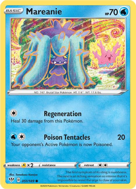 Mareanie 051/189 Normal SWSH03: Darkness Ablaze