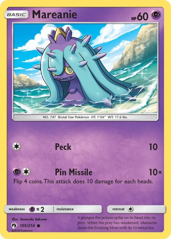 Mareanie (105) 105/214 Normal SM – Lost Thunder