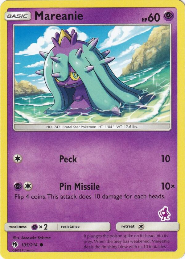 Mareanie 105/214 (Mewtwo Stamped) Normal Battle Academy