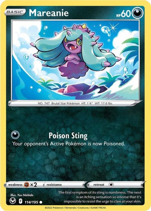 Mareanie 114/195 Normal SWSH12: Silver Tempest Mareanie 114/195 Normal SWSH12: Silver Tempest