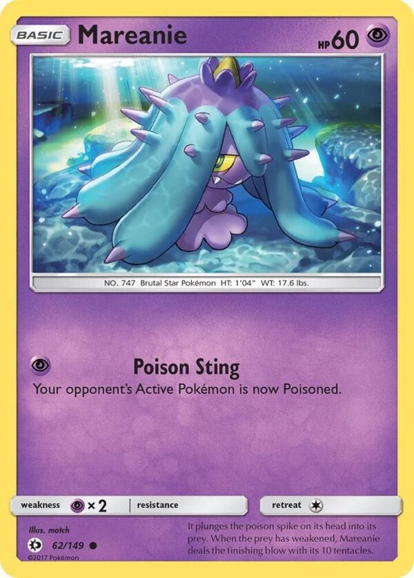 Mareanie 62/149 Normal SM Base Set