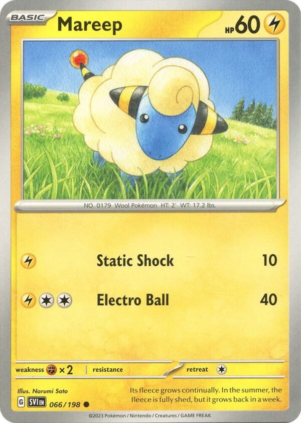 Mareep 066/198 Normal SV01: Scarlet & Violet Base Set
