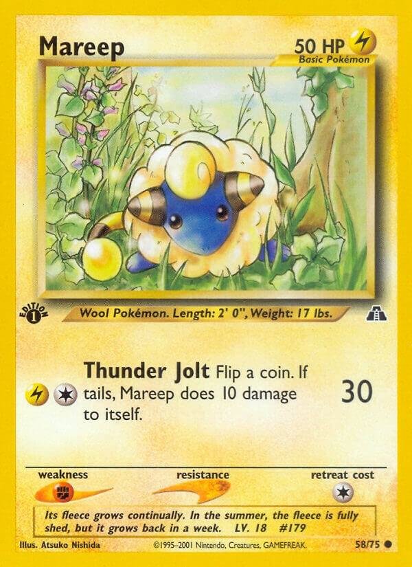 Mareep 58/75 1st Edition Neo Discovery