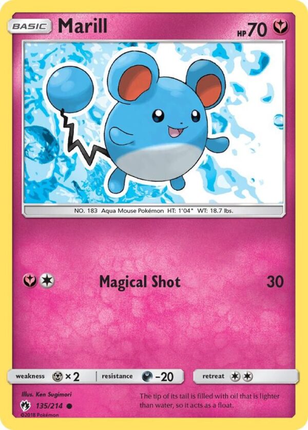 Marill 135/214 Reverse Holofoil SM – Lost Thunder Marill 135/214 Reverse Holofoil SM – Lost Thunder