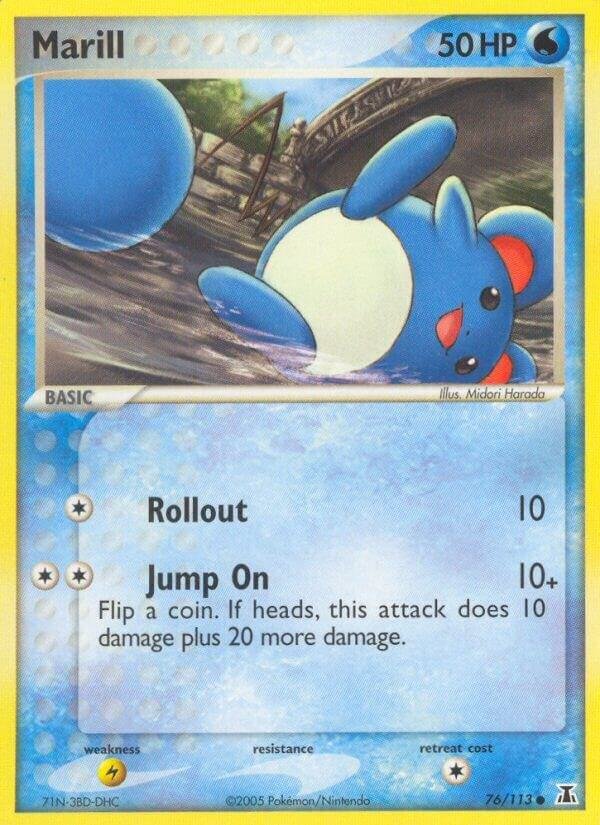 Marill 76/113 Reverse Holofoil Delta Species Marill 76/113 Reverse Holofoil Delta Species