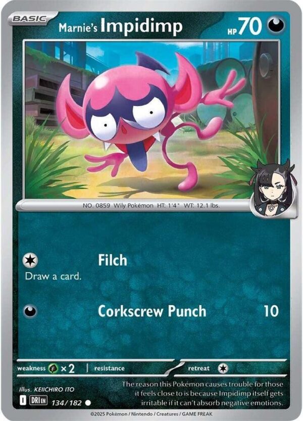 Marnie’s Impidimp 134/182 Reverse Holofoil SV10: Destined Rivals