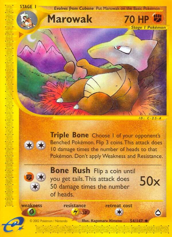 Marowak 054/147 Reverse Holofoil Aquapolis