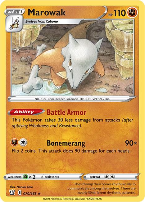 Marowak 070/163 Normal SWSH05: Battle Styles Marowak 070/163 Normal SWSH05: Battle Styles