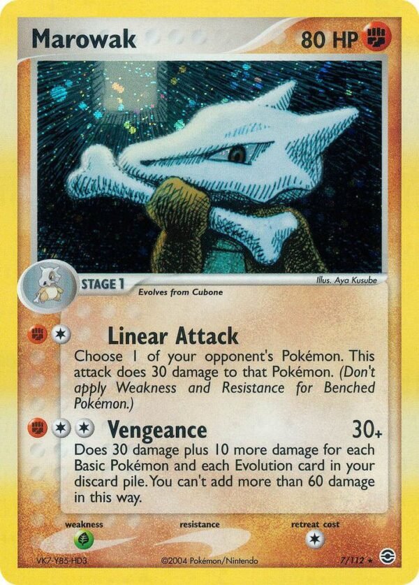 Marowak 7/112 Holofoil FireRed & LeafGreen Marowak 7/112 Holofoil FireRed & LeafGreen