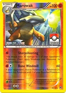 Marowak | 78/162 (Pokemon League) [2nd Place] | 078/162 | Reverse Holofoil | League & Championship Cards