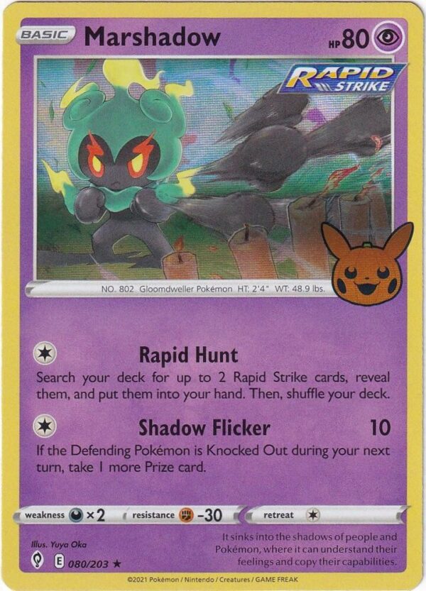 Marshadow 080/203 Holofoil Trick or Trade BOOster Bundle 2023