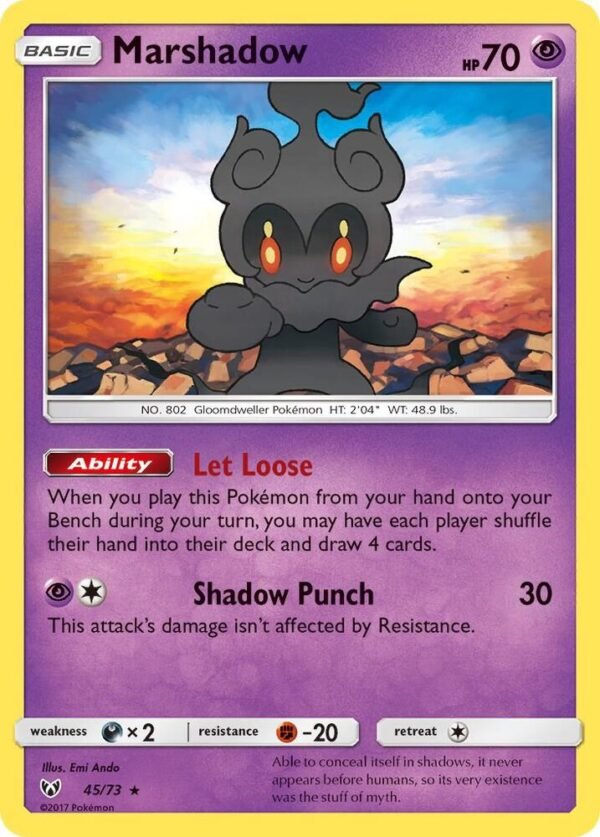 Marshadow 45/73 Reverse Holofoil Shining Legends