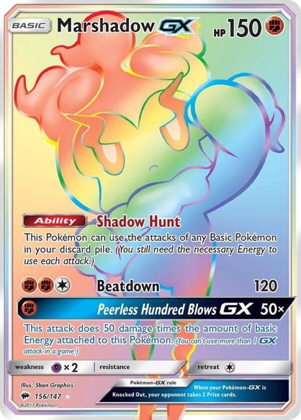 Marshadow GX (Secret) 156/147 Holofoil SM – Burning Shadows Marshadow GX (Secret) 156/147 Holofoil SM – Burning Shadows
