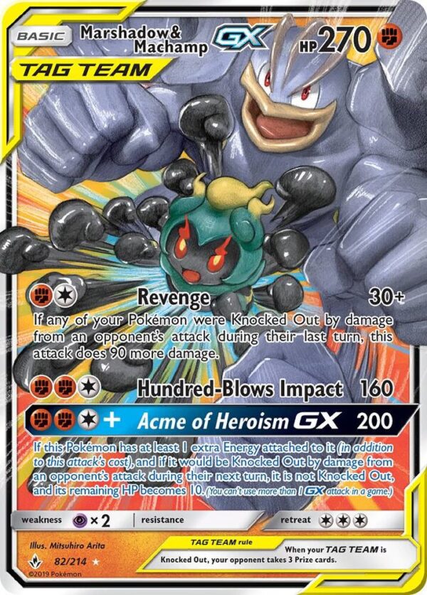 Marshadow & Machamp GX 82/214 Holofoil SM – Unbroken Bonds