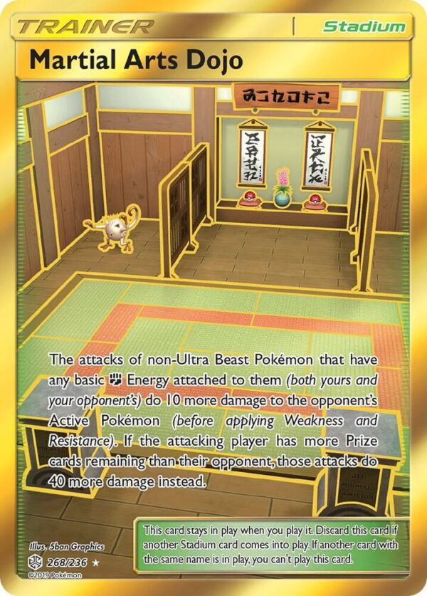Martial Arts Dojo (Secret) 268/236 Holofoil SM – Cosmic Eclipse Martial Arts Dojo (Secret) 268/236 Holofoil SM – Cosmic Eclipse