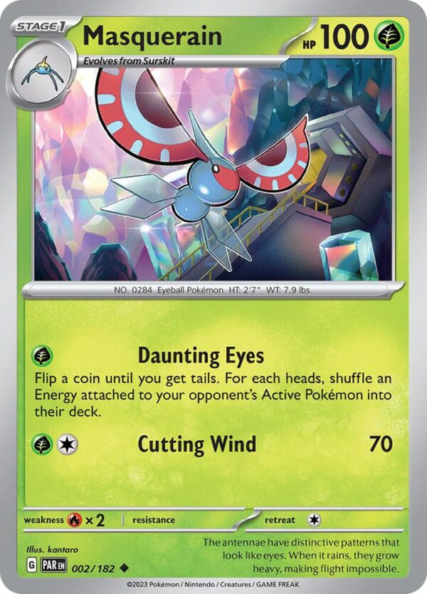 Masquerain 002/182 Reverse Holofoil SV04: Paradox Rift