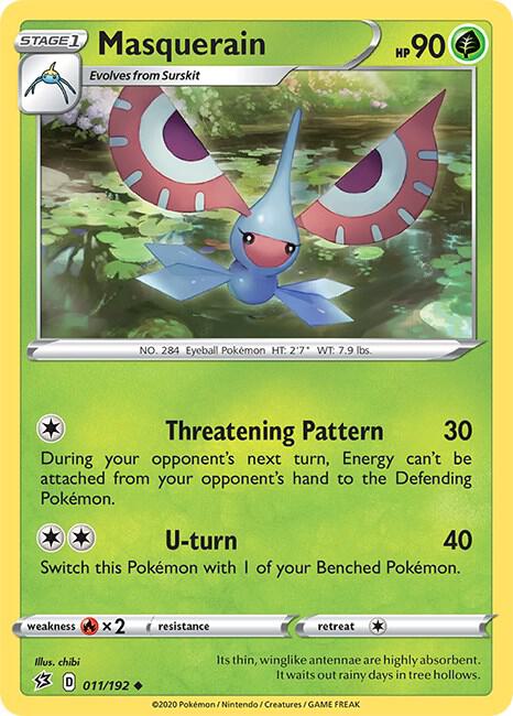 Masquerain 011/192 Reverse Holofoil SWSH02: Rebel Clash