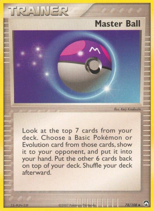 Master Ball 78/108 Reverse Holofoil Power Keepers Master Ball 78/108 Reverse Holofoil Power Keepers