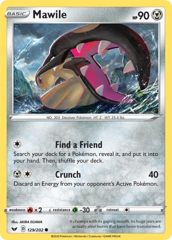 Mawile 129/202 Normal SWSH01: Sword & Shield Base Set