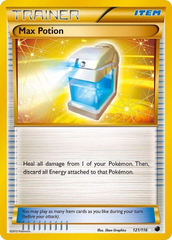 Max Potion (121 Secret Rare) 121/116 Holofoil Plasma Freeze Max Potion (121 Secret Rare) 121/116 Holofoil Plasma Freeze