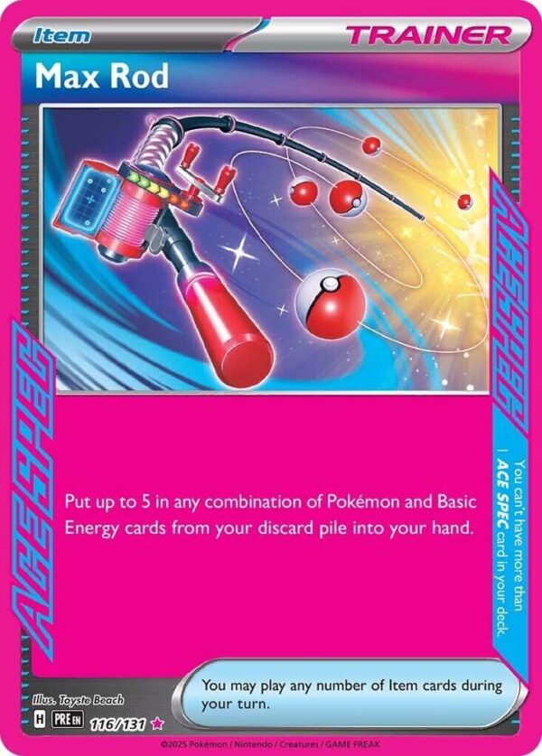 Max Rod 116/131 Holofoil SV: Prismatic Evolutions Max Rod 116/131 Holofoil SV: Prismatic Evolutions
