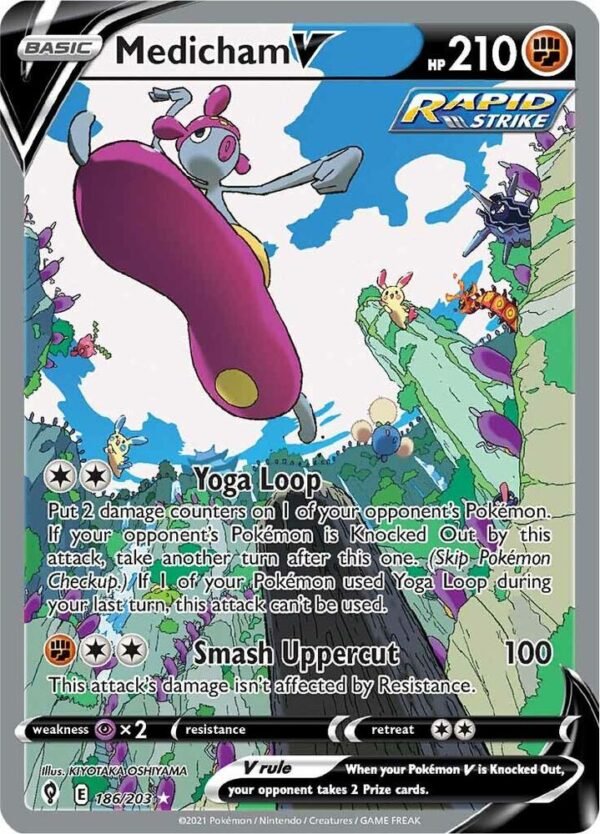 Medicham V (Alternate Full Art) 186/203 Holofoil SWSH07: Evolving Skies Medicham V (Alternate Full Art) 186/203 Holofoil SWSH07: Evolving Skies