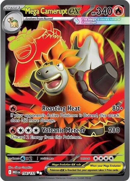 Mega Camerupt ex 156/132 Holofoil ME01: Mega Evolution