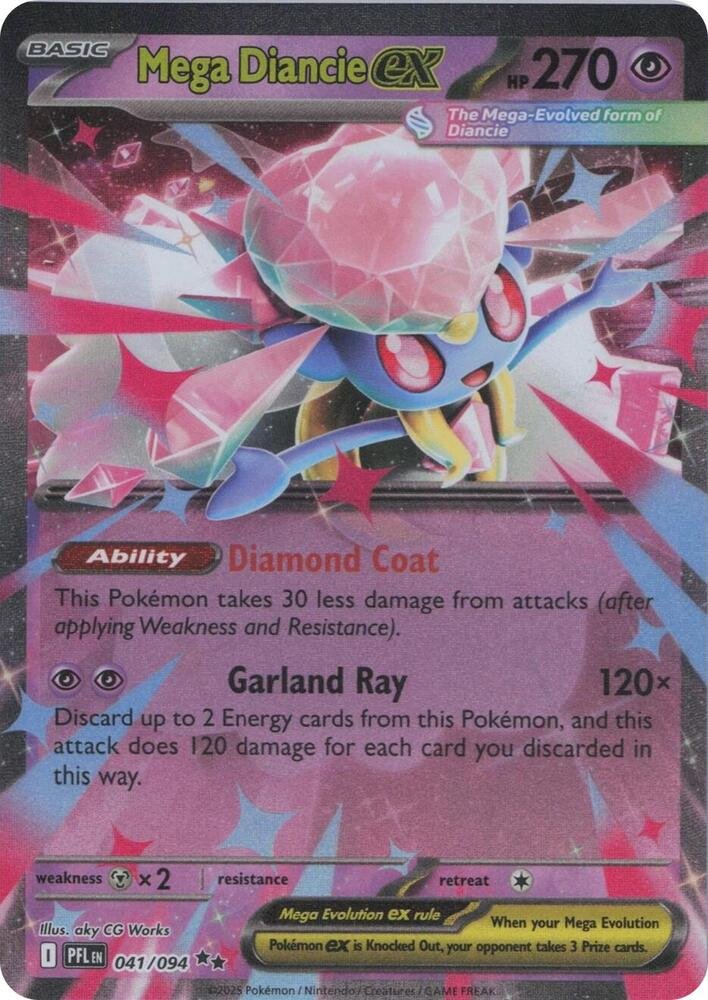 Mega Diancie ex 041/094 Holofoil ME02: Phantasmal Flames