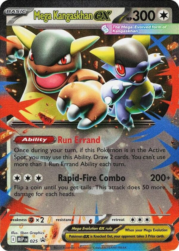 Mega Kangaskhan ex 025 Holofoil ME: Mega Evolution Promo Mega Kangaskhan ex 025 Holofoil ME: Mega Evolution Promo