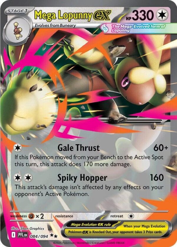 Mega Lopunny ex 084/094 Holofoil ME02: Phantasmal Flames