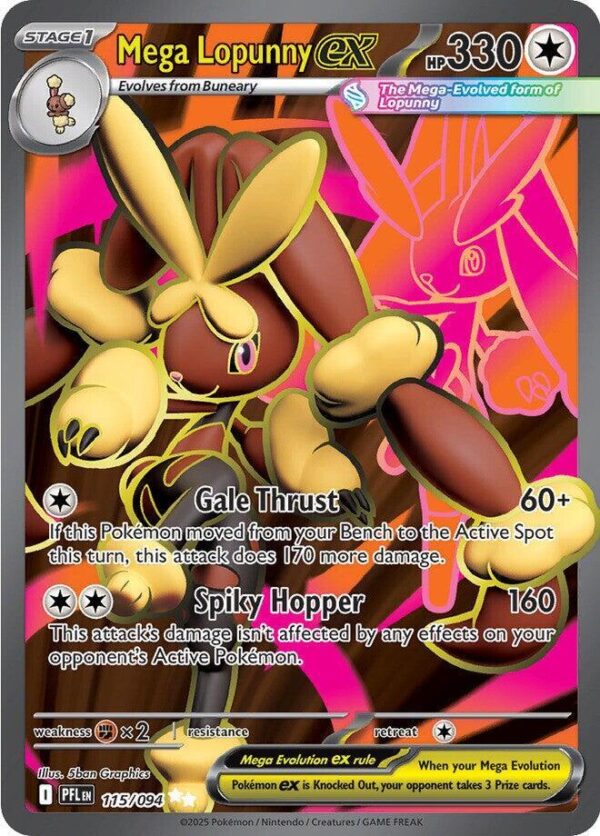 Mega Lopunny ex 115/094 Holofoil ME02: Phantasmal Flames