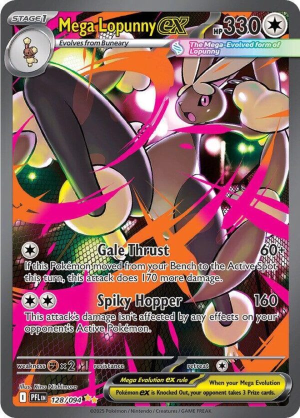 Mega Lopunny ex 128/094 Holofoil ME02: Phantasmal Flames