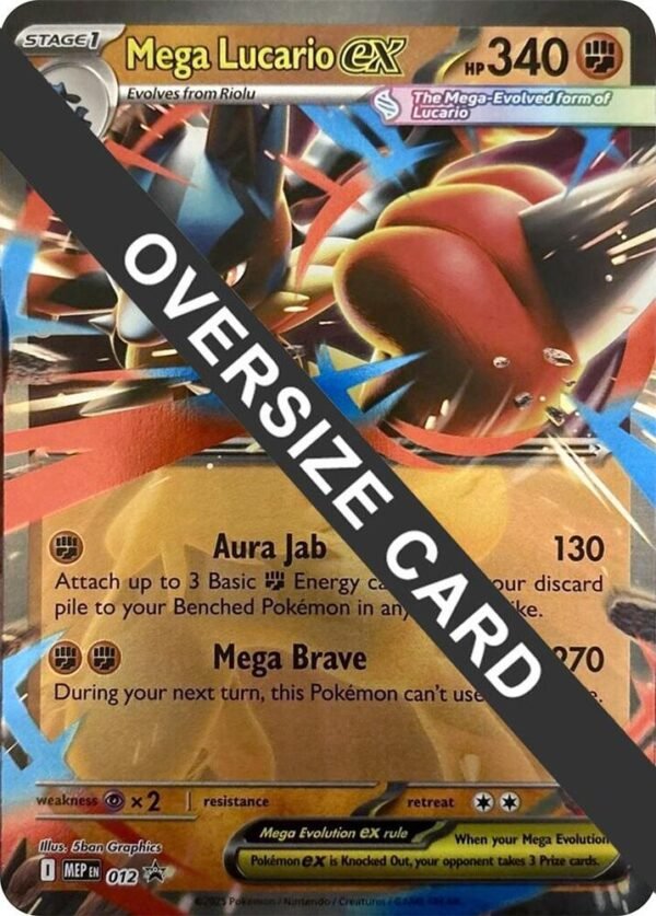 Mega Lucario ex 012 Holofoil Jumbo Cards