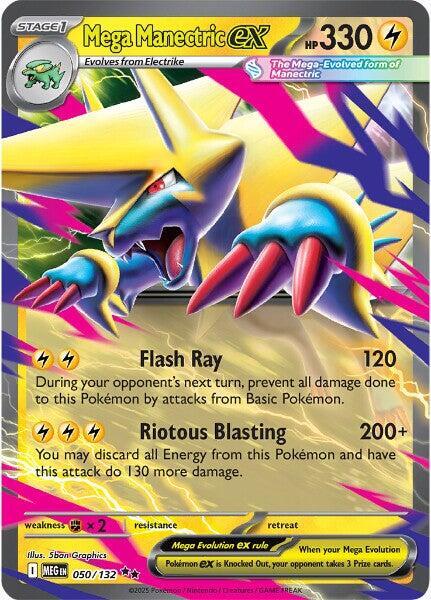 Mega Manectric ex 050/132 Holofoil ME01: Mega Evolution Mega Manectric ex 050/132 Holofoil ME01: Mega Evolution