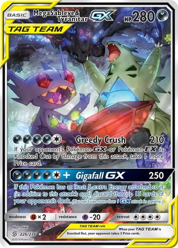 Mega Sableye & Tyranitar GX (Alternate Full Art) 226/236 Holofoil SM – Unified Minds