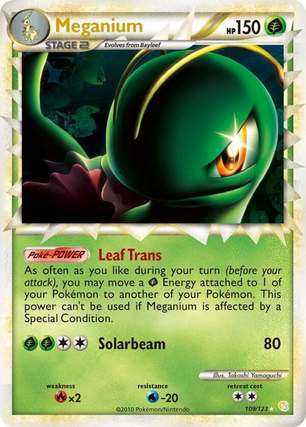 Meganium (Prime) 109/123 Holofoil HeartGold SoulSilver