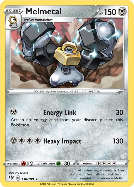 Melmetal 130/189 Normal SWSH03: Darkness Ablaze Melmetal 130/189 Normal SWSH03: Darkness Ablaze